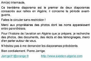 030 ALGERIE RALLIES AVANT LA GUERRE